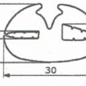 PERFIL GOMA LUNAS UNIVERSAL CON ALOJAMIENTO DE VIVO